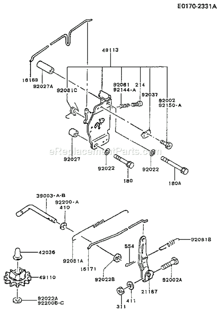 Page C Diagram and Parts List for FC290V AS12 Kawasaki Engine