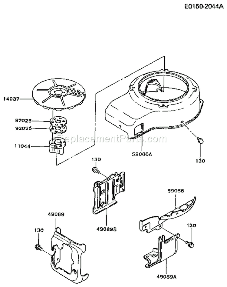 Page D Diagram and Parts List for FC290V AS12 Kawasaki Engine