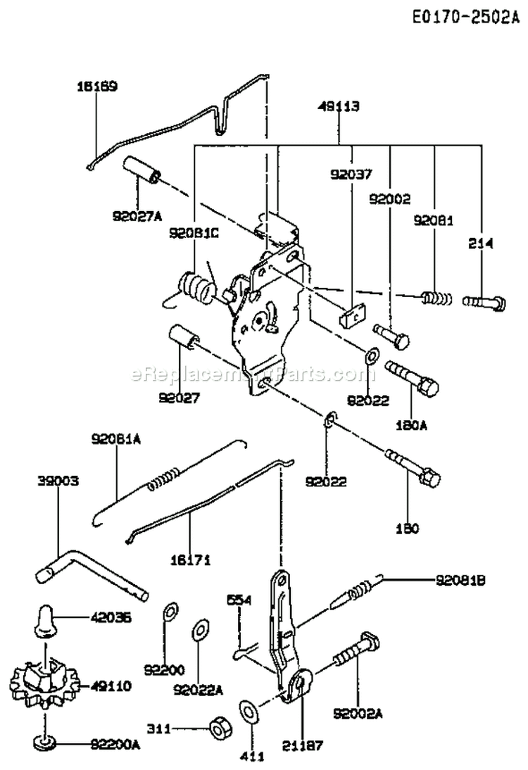 Page C Diagram and Parts List for FC290V AS13 Kawasaki Engine