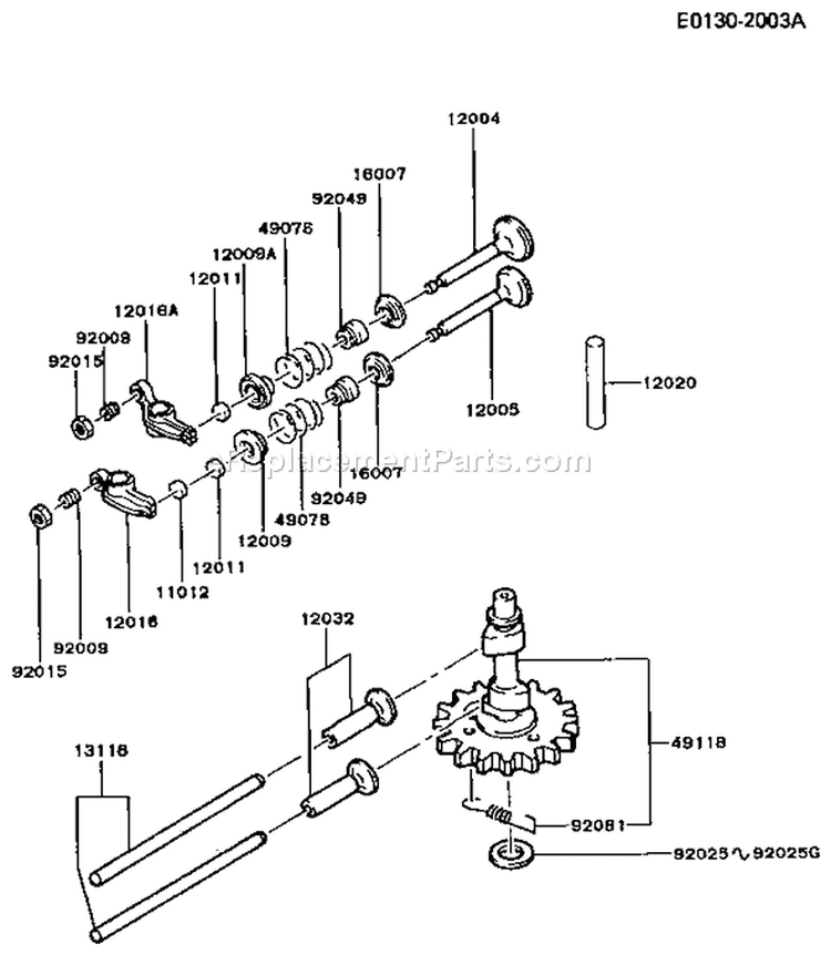 Page M Diagram and Parts List for FC290V AS11 Kawasaki Engine