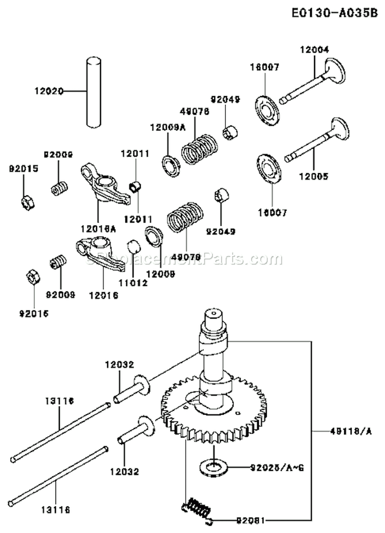 Page L Diagram and Parts List for FC290V AS15 Kawasaki Engine