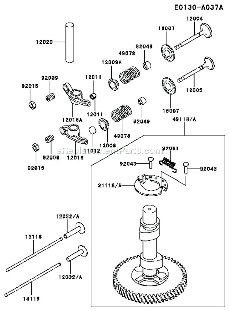 Page L Diagram and Parts List for FC400V AS00 Kawasaki Engine