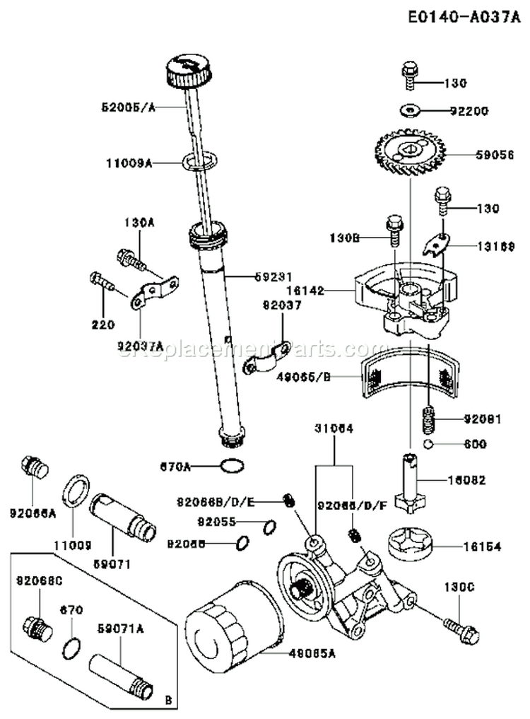 Page I Diagram and Parts List for FC400V AS02 Kawasaki Engine