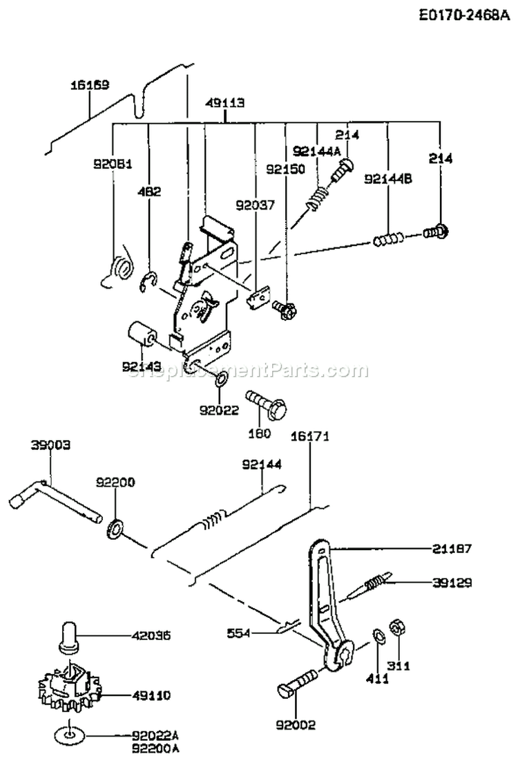 Page C Diagram and Parts List for FC400V AS03 Kawasaki Engine