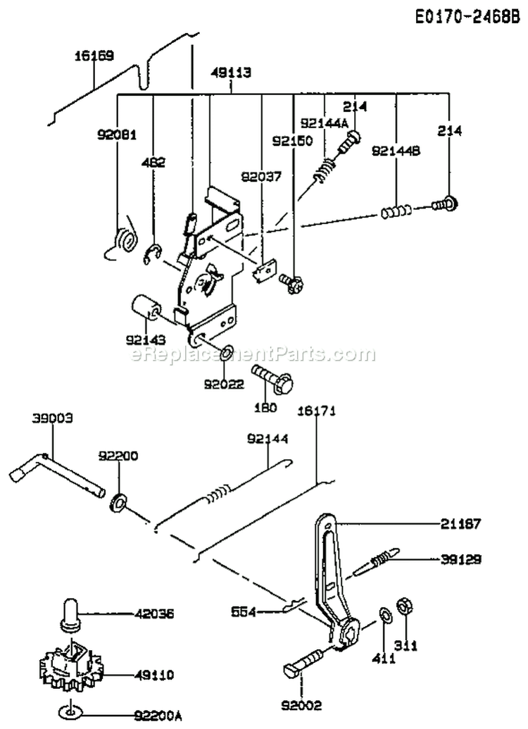 Page C Diagram and Parts List for FC400V AS04 Kawasaki Engine