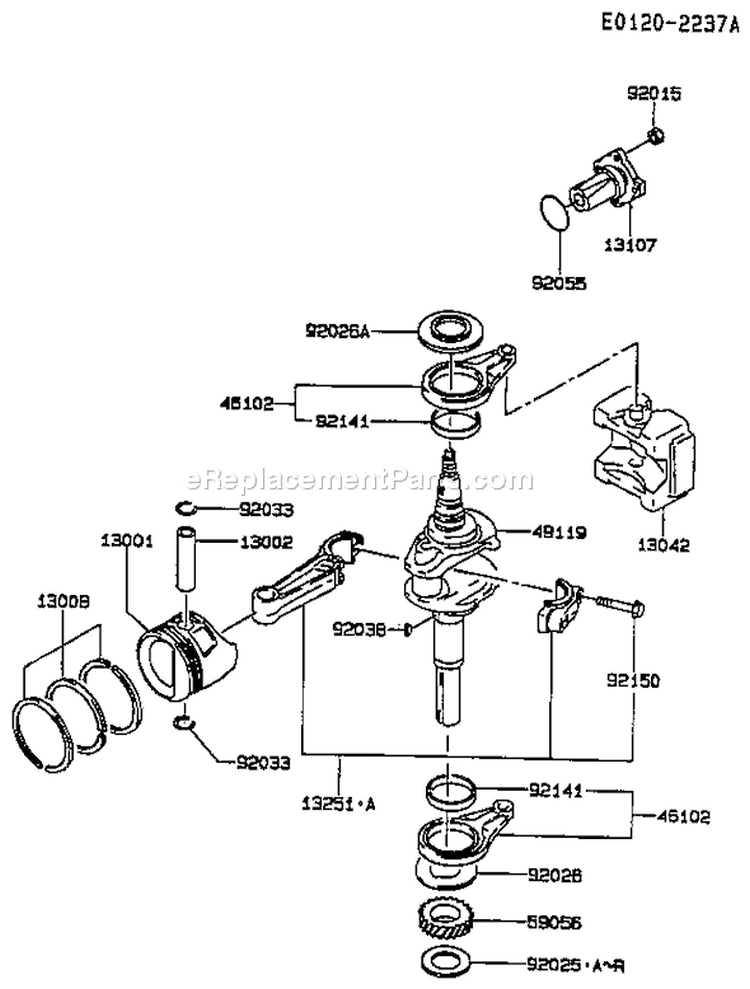Page I Diagram and Parts List for FC400V AS04 Kawasaki Engine