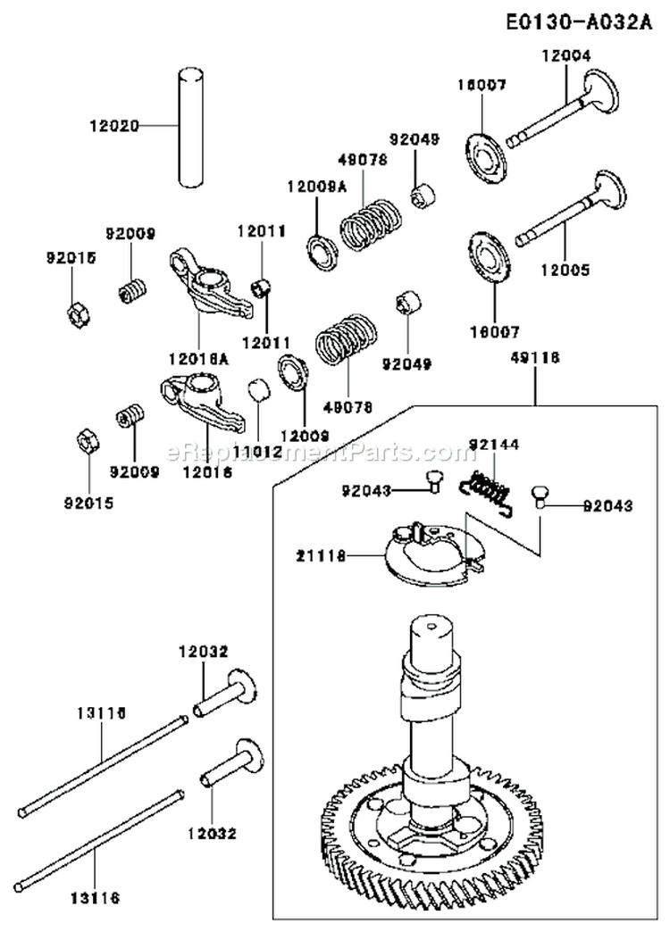 Page L Diagram and Parts List for FC401V AS02 Kawasaki Engine