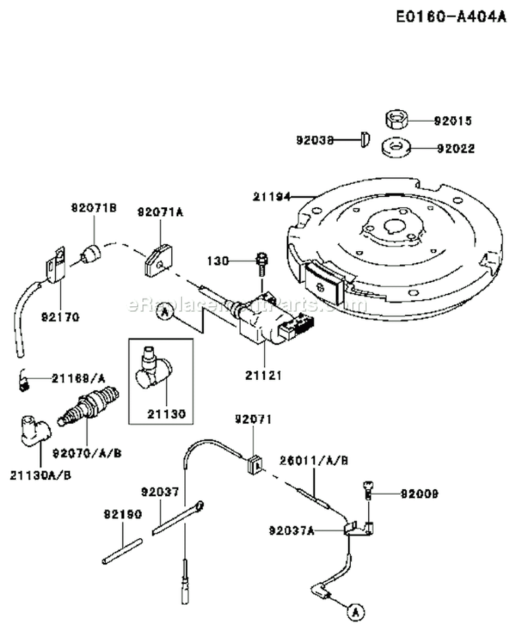 Page F Diagram and Parts List for FC401V BS01 Kawasaki Engine