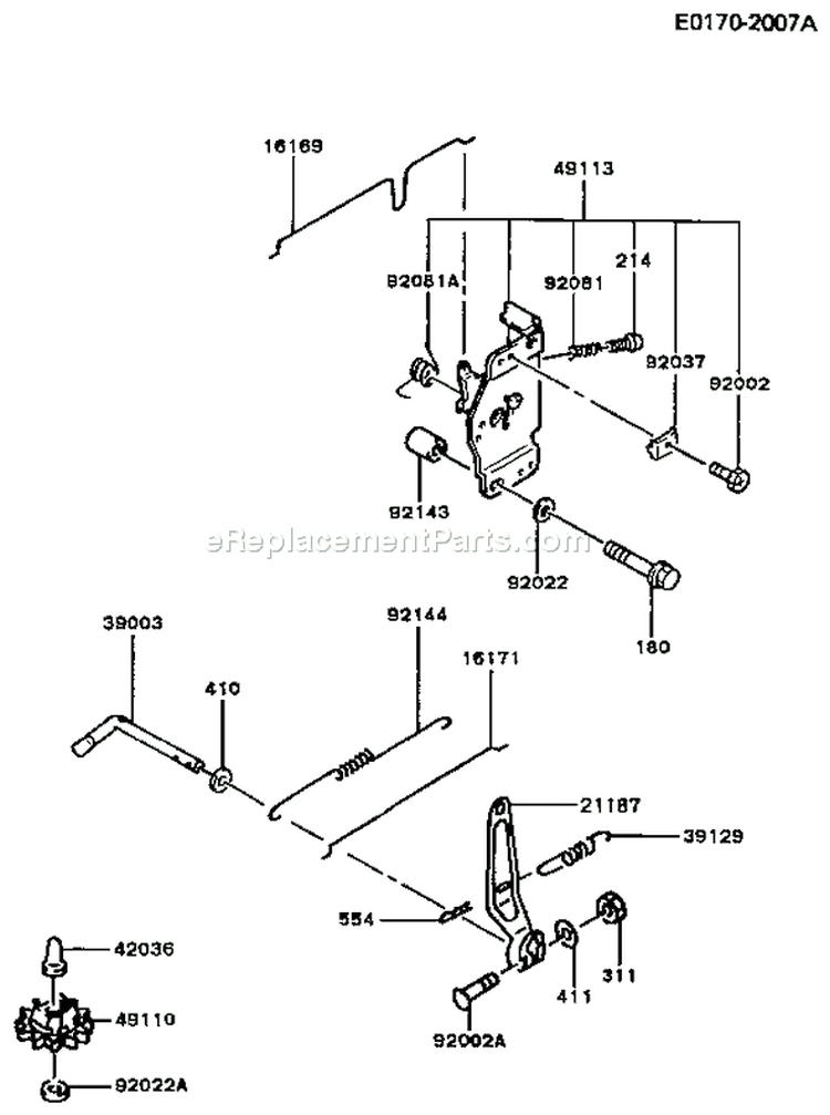 Page C Diagram and Parts List for FC420V AS03 Kawasaki Engine