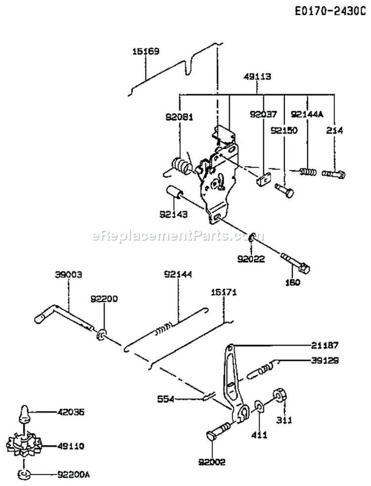 Page C Diagram and Parts List for FC420V AS15 Kawasaki Engine