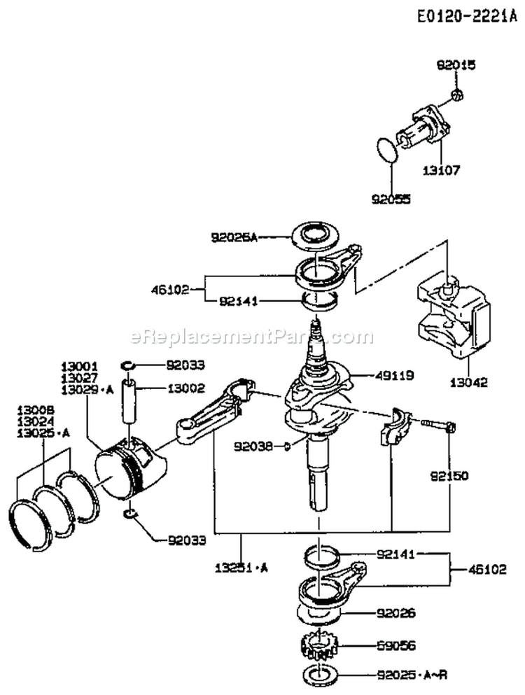 Page I Diagram and Parts List for FC420V AS15 Kawasaki Engine