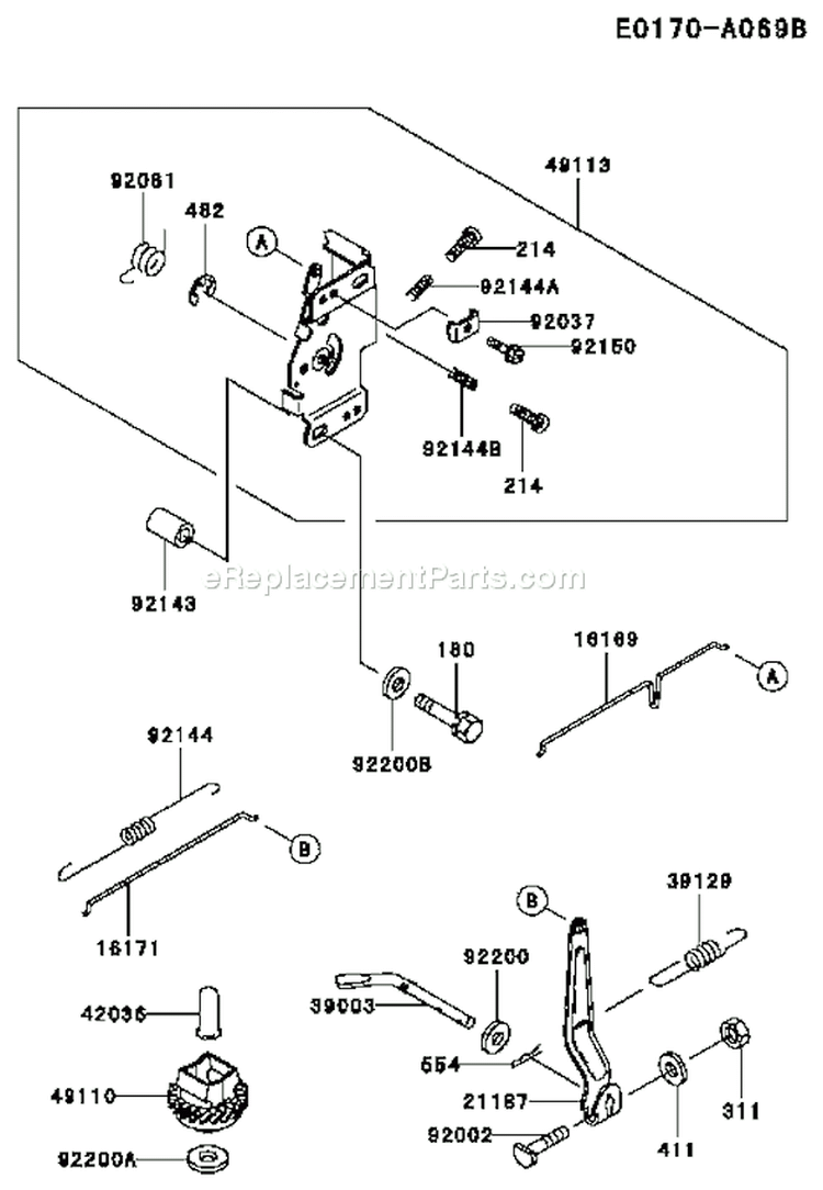 Page C Diagram and Parts List for FC401V AS02 Kawasaki Engine