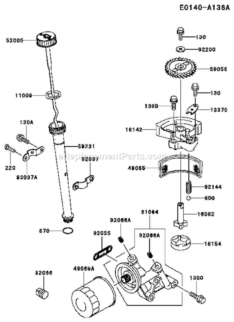 Page H Diagram and Parts List for FC420V AS28 Kawasaki Engine