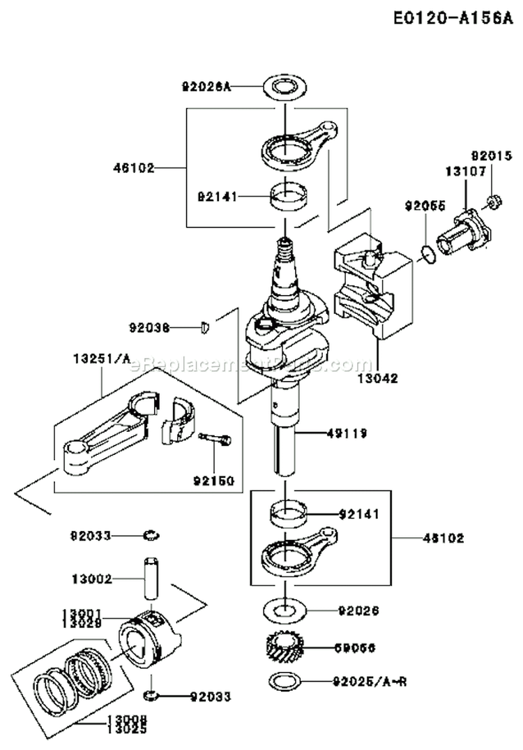 Page I Diagram and Parts List for FC420V AS28 Kawasaki Engine