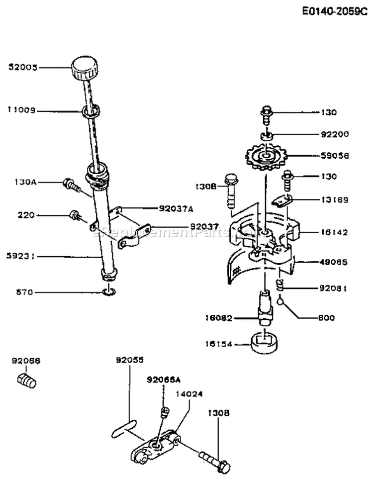 Page H Diagram and Parts List for FC420V BS02 Kawasaki Engine