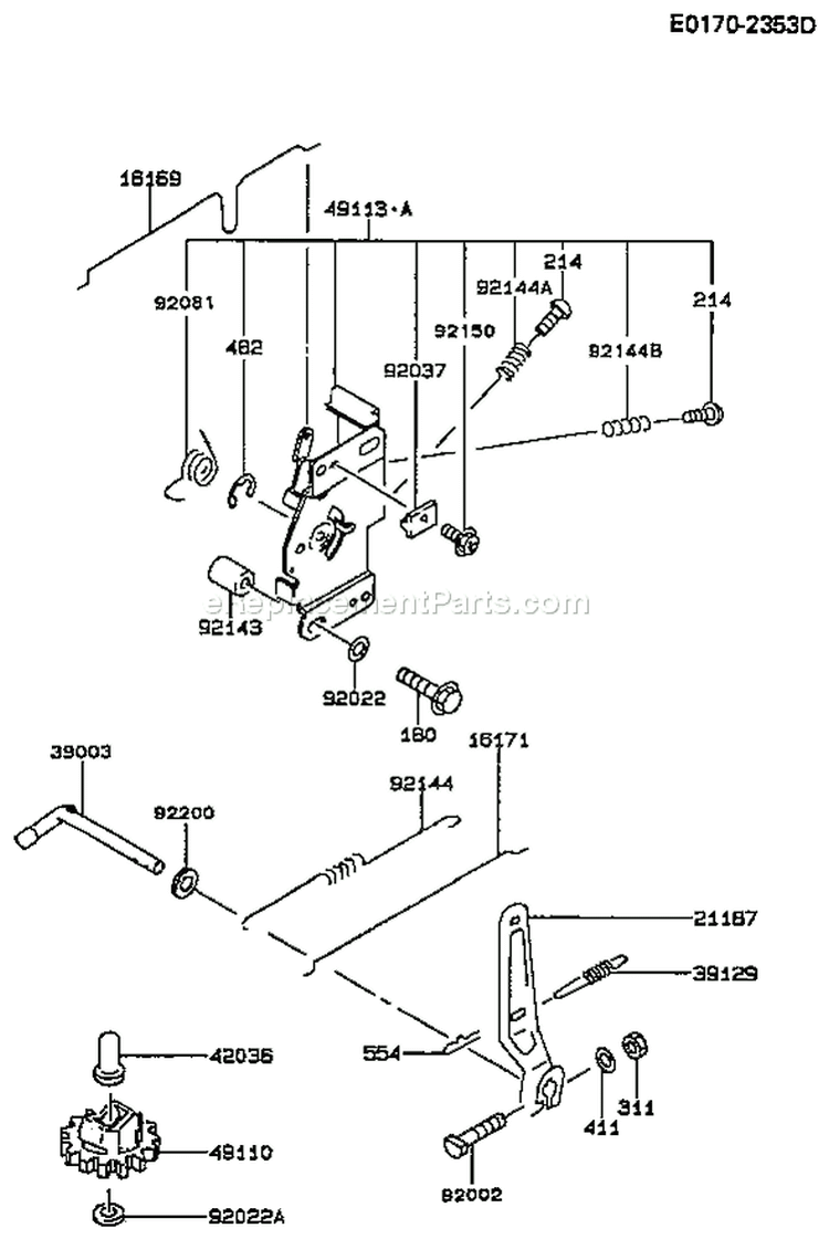 Page C Diagram and Parts List for FC420V AS08 Kawasaki Engine