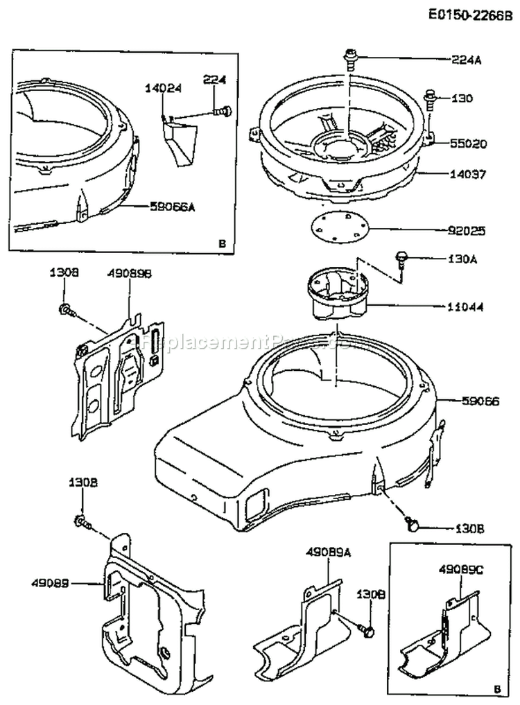 Page D Diagram and Parts List for FC420V AS08 Kawasaki Engine