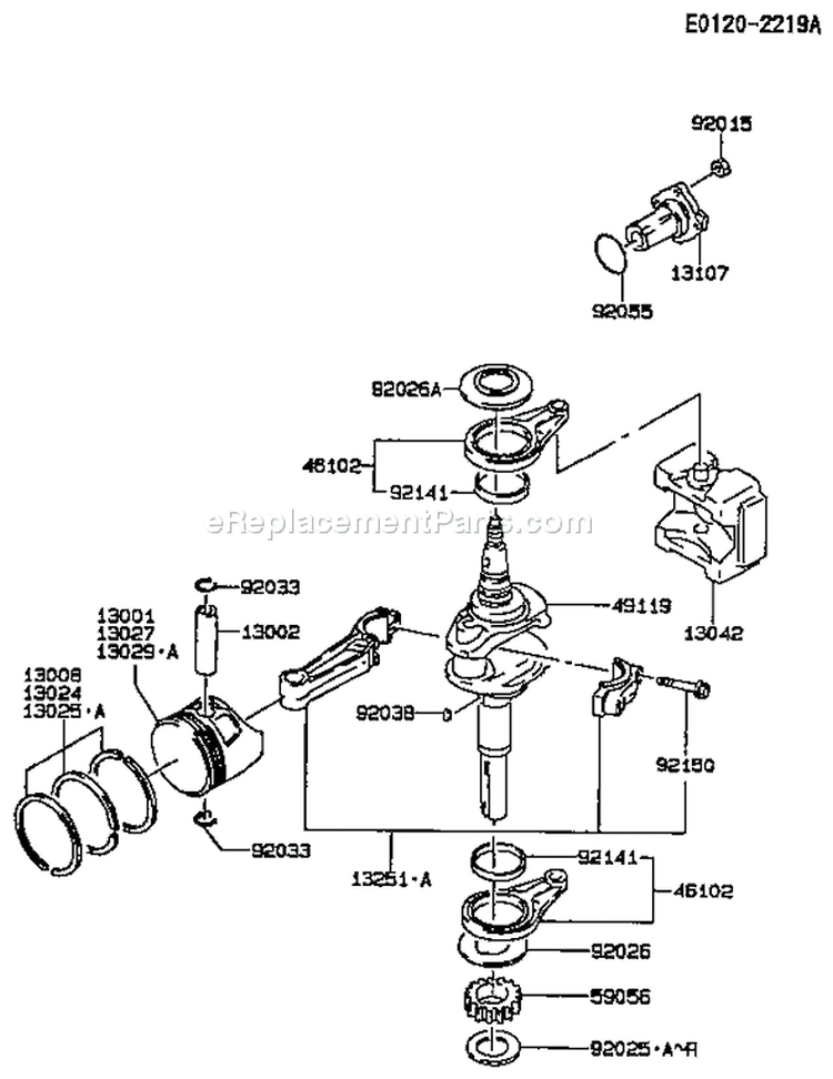 Page I Diagram and Parts List for FC420V AS13 Kawasaki Engine