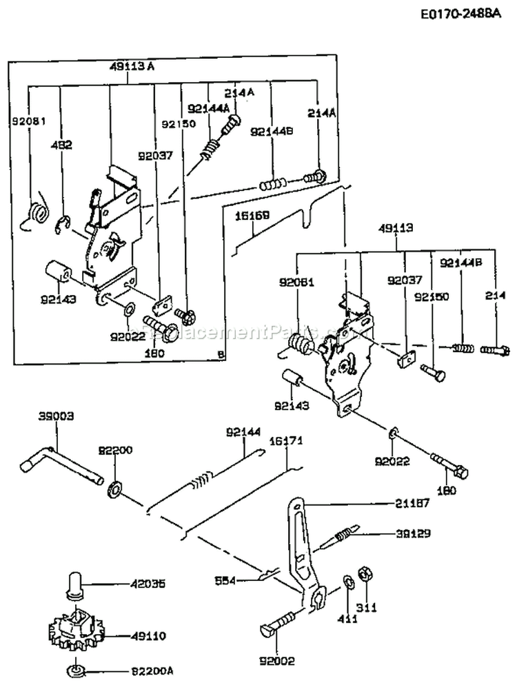 Page C Diagram and Parts List for FC420V BS14 Kawasaki Engine