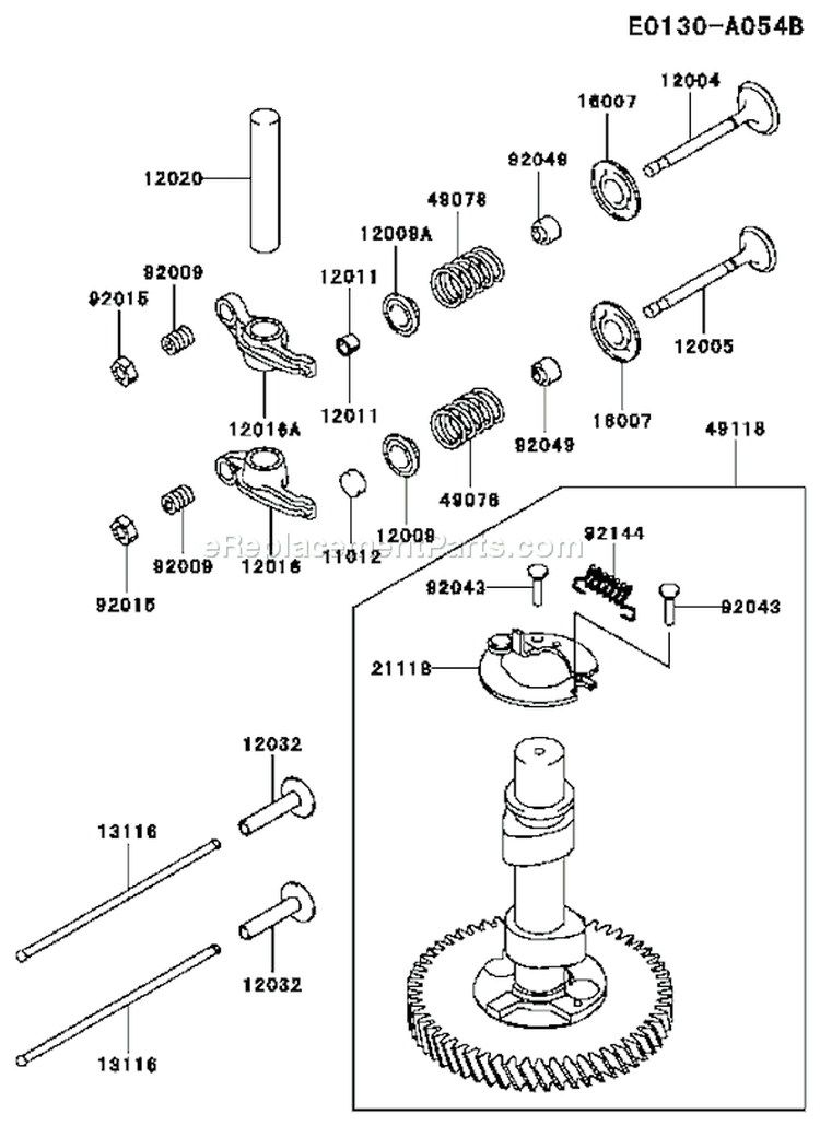 Page L Diagram and Parts List for FC420V BS22 Kawasaki Engine