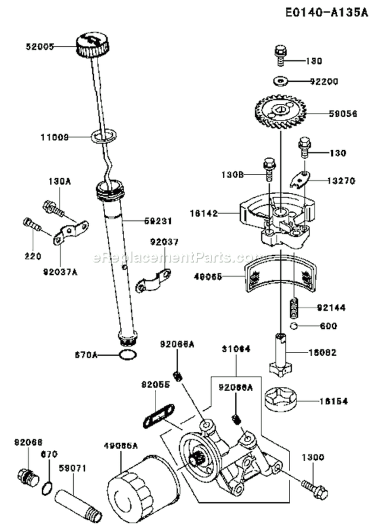 Page H Diagram and Parts List for FC420V AS26 Kawasaki Engine
