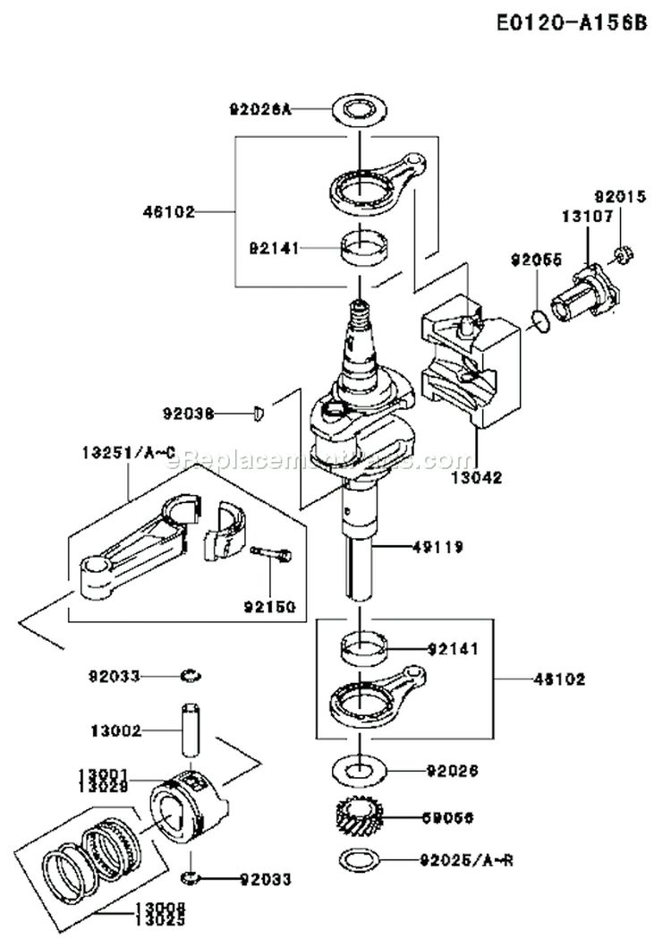 Page I Diagram and Parts List for FC420V AS26 Kawasaki Engine