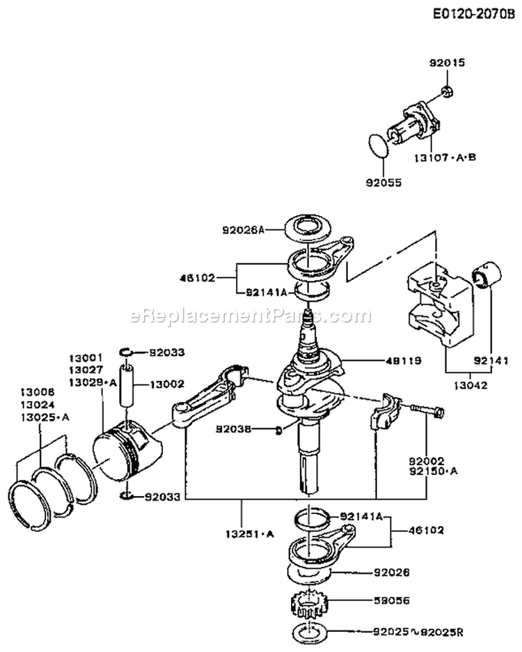 Page I Diagram and Parts List for FC420V CS05 Kawasaki Engine