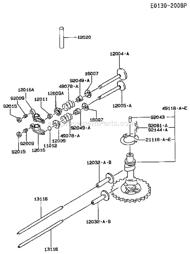 Page L Diagram and Parts List for FC420V BS01 Kawasaki Engine