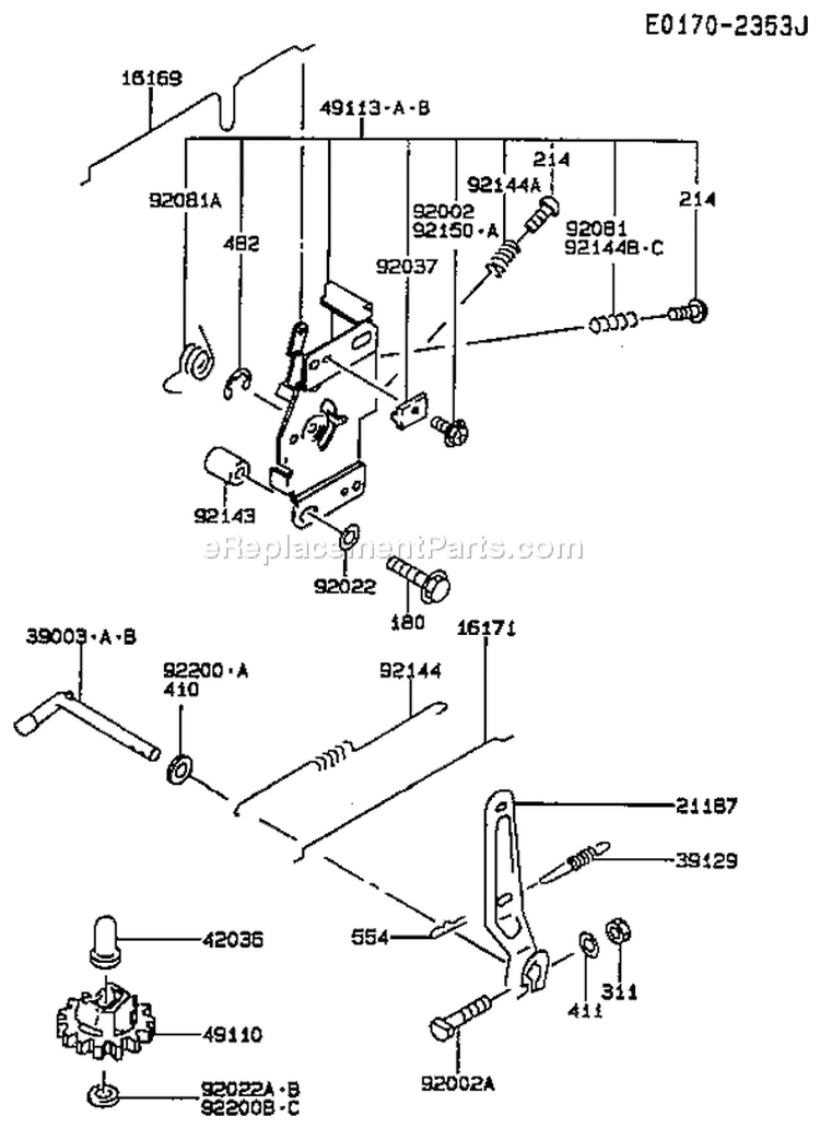 Page C Diagram and Parts List for FC420V BS01 Kawasaki Engine