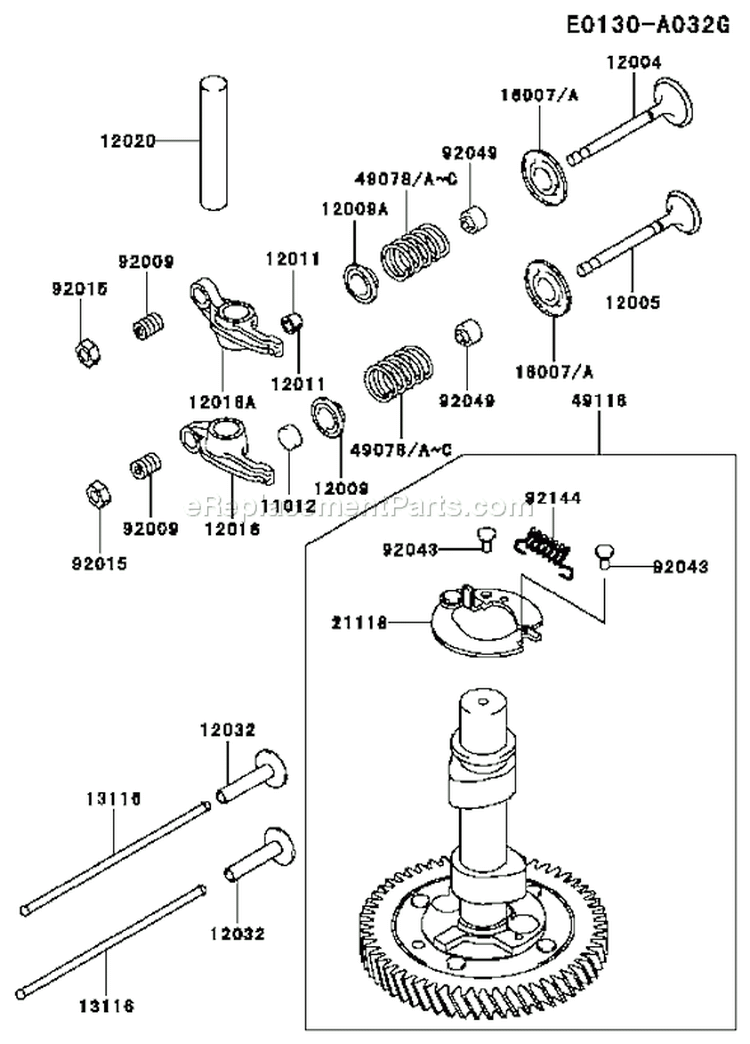 Page L Diagram and Parts List for FC420V DS17 Kawasaki Engine