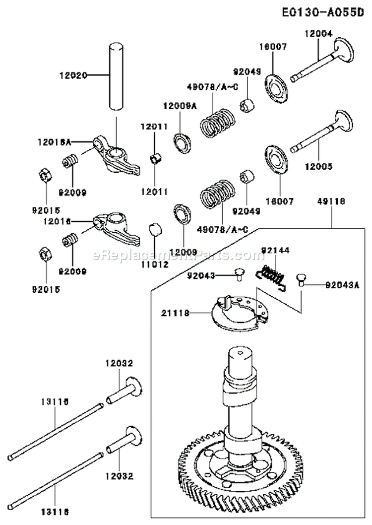 Page L Diagram and Parts List for FC401V CS03 Kawasaki Engine