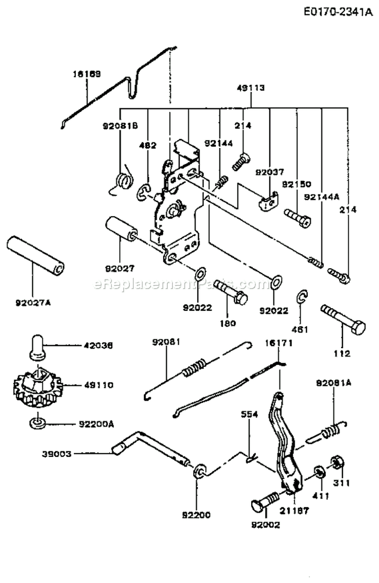 Page C Diagram and Parts List for FC540V AS13 Kawasaki Engine