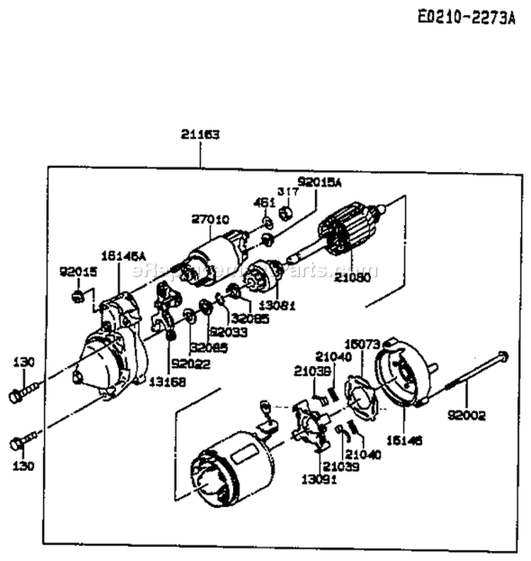Page K Diagram and Parts List for FC540V BS04 Kawasaki Engine