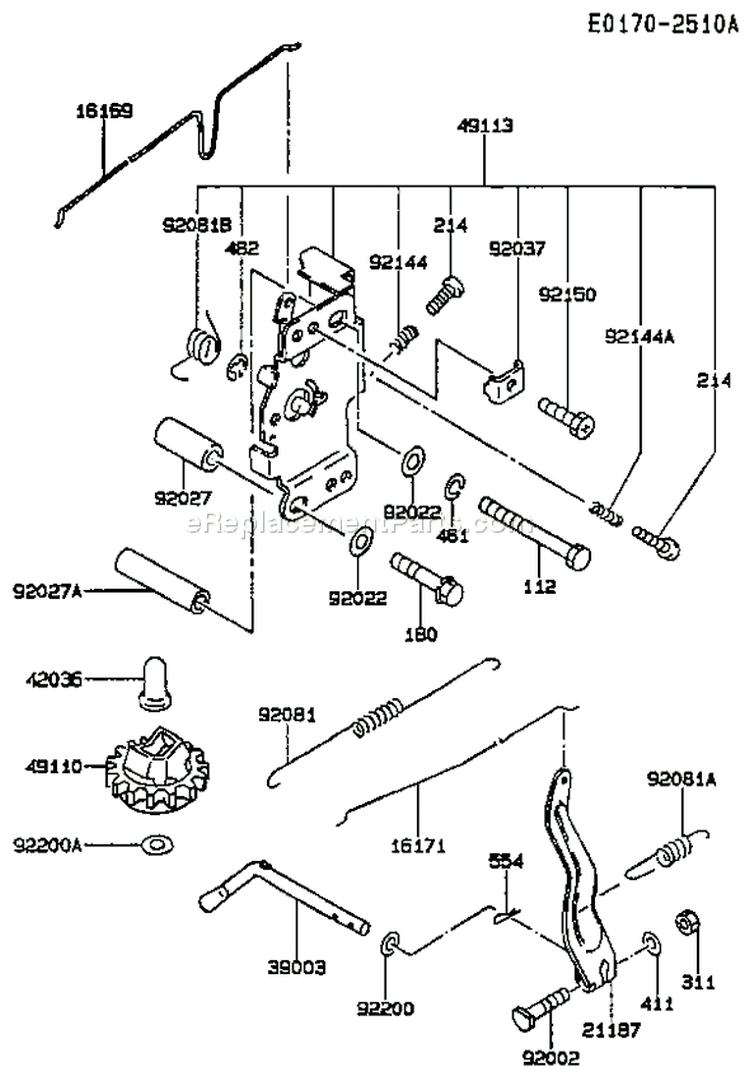 Page C Diagram and Parts List for FC540V BS04 Kawasaki Engine