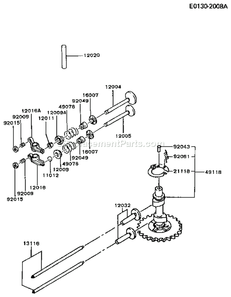 Page L Diagram and Parts List for FC420V AS03 Kawasaki Engine