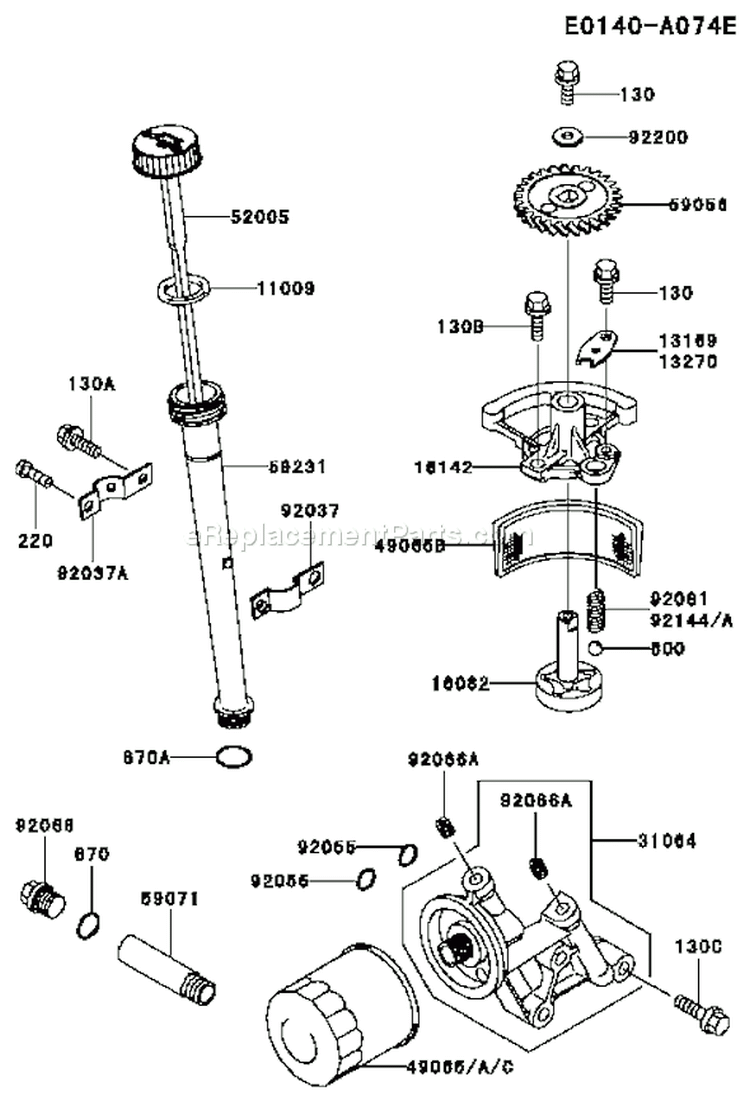 Page I Diagram and Parts List for FC540V FS13 Kawasaki Engine