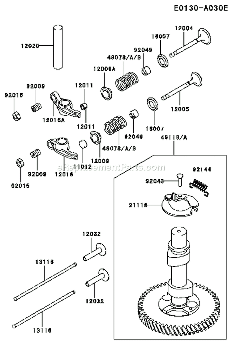 Page L Diagram and Parts List for FC540V DS16 Kawasaki Engine
