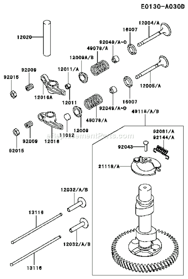 Page L Diagram and Parts List for FC540V HS03 Kawasaki Engine
