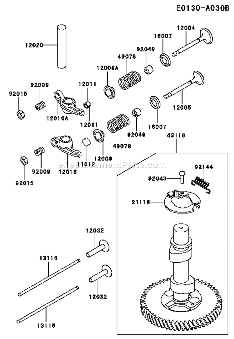 Page L Diagram and Parts List for FC540V JS16 Kawasaki Engine