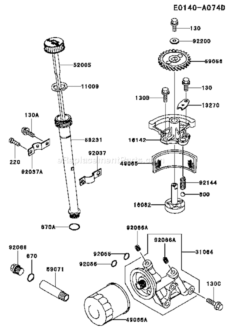 Page I Diagram and Parts List for FC540V LS03 Kawasaki Engine