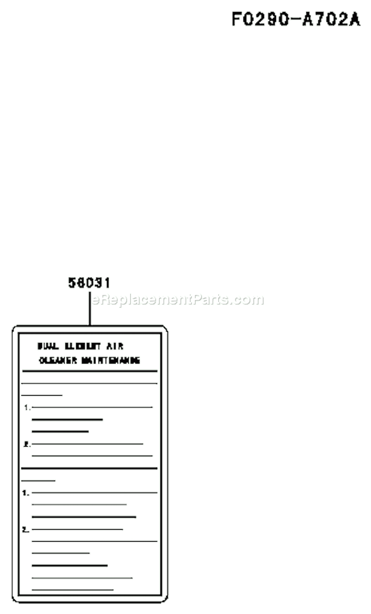 Page G Diagram and Parts List for FD501D AS05 Kawasaki Engine
