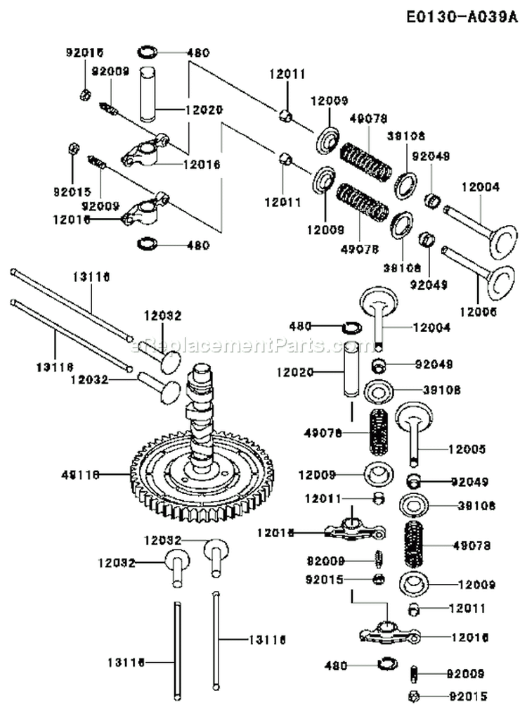 Page L Diagram and Parts List for FD590V BS05 Kawasaki Engine