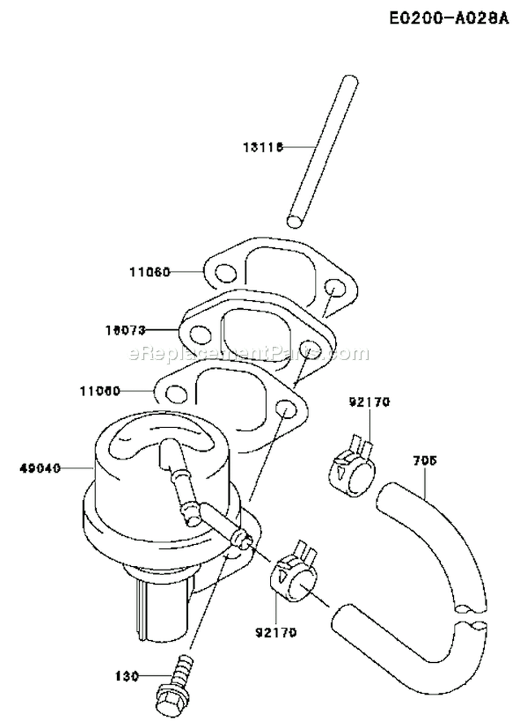 Page G Diagram and Parts List for FD590V BS05 Kawasaki Engine