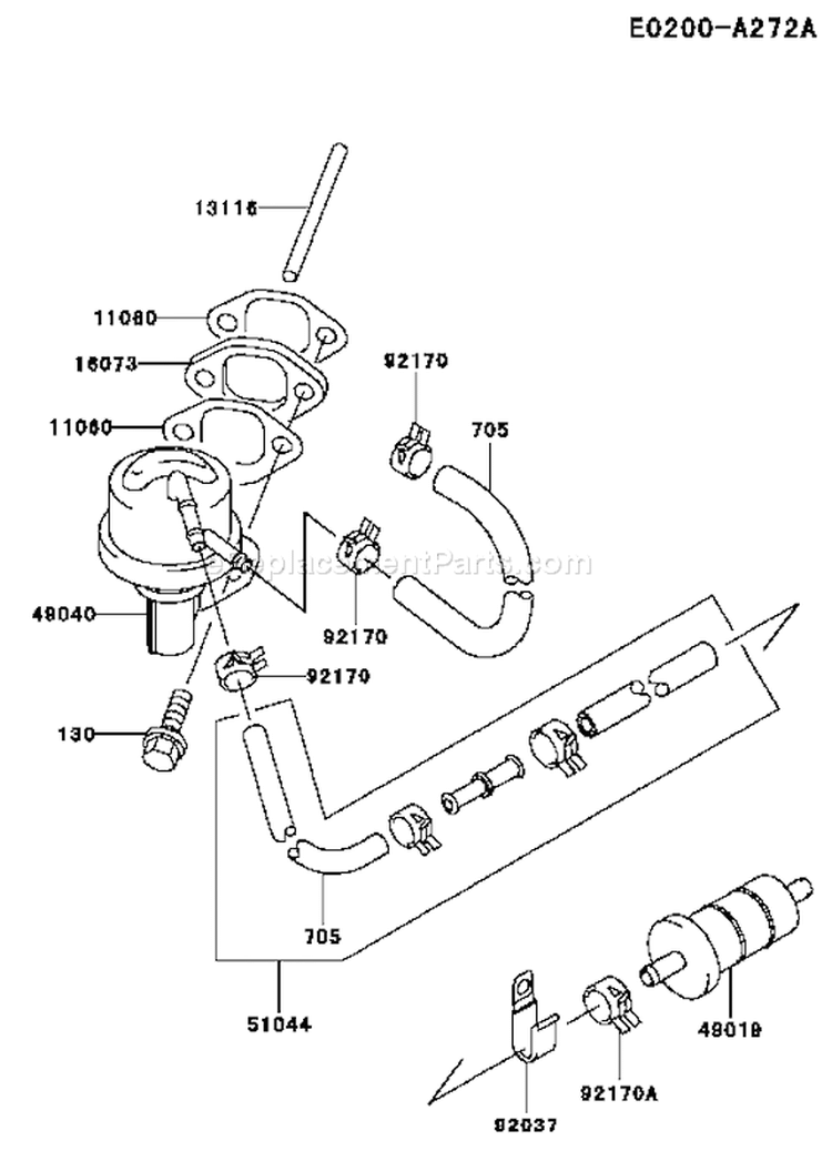 Page G Diagram and Parts List for FD611V AS00 Kawasaki Engine