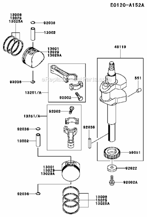 Page T Diagram and Parts List for FD611V-FS01  Kawasaki Engine