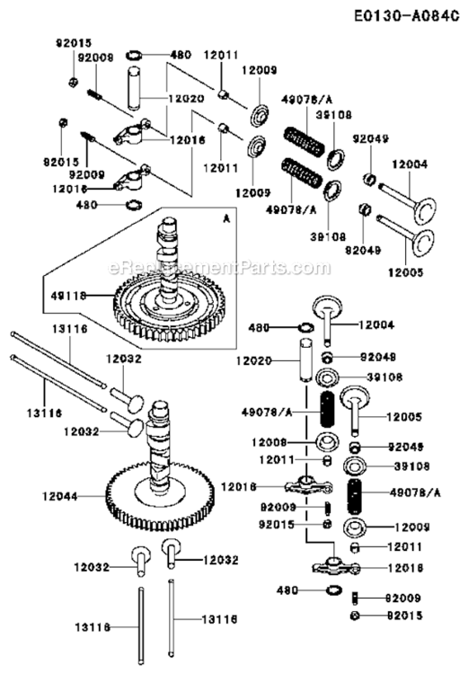 Page X Diagram and Parts List for FD611V-FS01  Kawasaki Engine
