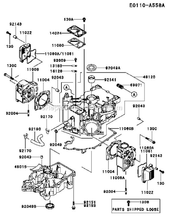 Page I Diagram and Parts List for FD611V-FS01  Kawasaki Engine