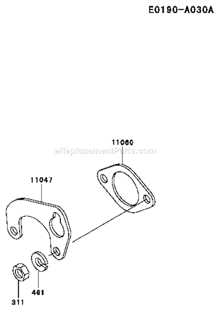 Page A Diagram and Parts List for FD620D AS14 Kawasaki Engine