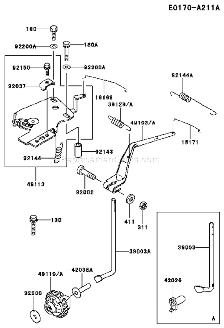 Page C Diagram and Parts List for FD620D BS15 Kawasaki Engine