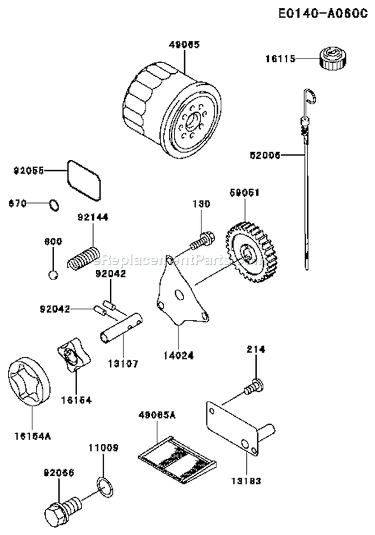 Page H Diagram and Parts List for FD620D BS15 Kawasaki Engine